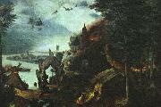 BRUEGEL, Pieter the Elder Landscape with the Temptation of Saint Anthony Spain oil painting artist